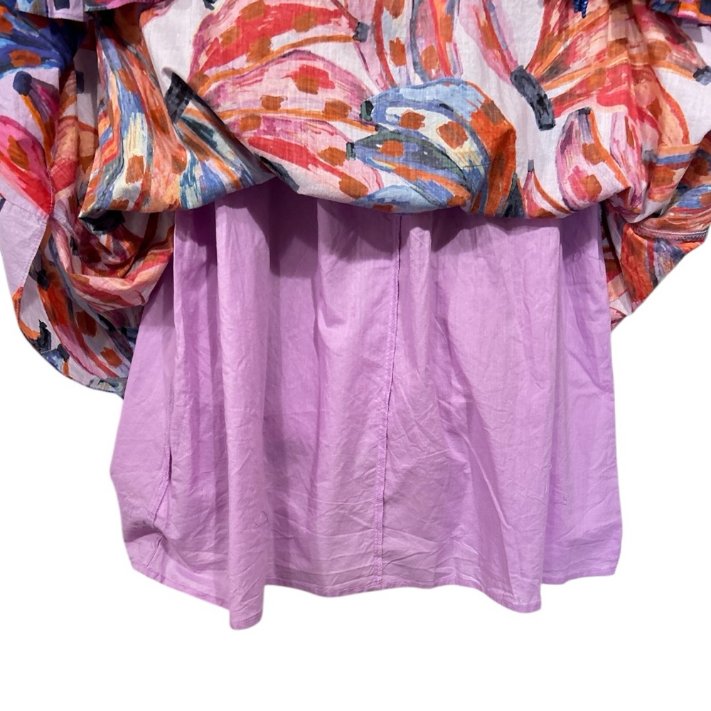 Farm Rio Coloured Bananas Tropical Chic Resort Wear Smocked Maxi Dress M - Picture 6 of 15